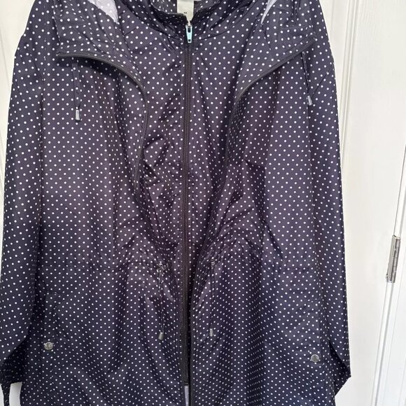 Catherines Ultimate Packable Parka - Womens Size 4XL - Navy w/White Polka Dots - Picture 2 of 11